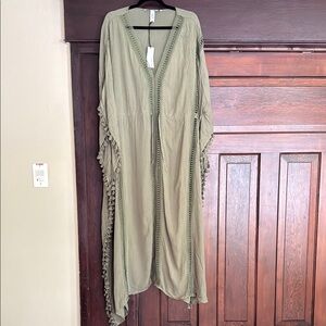 Beach cover-up Olive Green Women's Dress